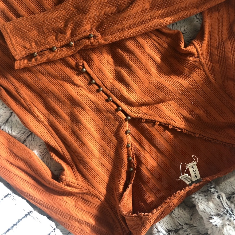 pumpkin long sleeve free people top